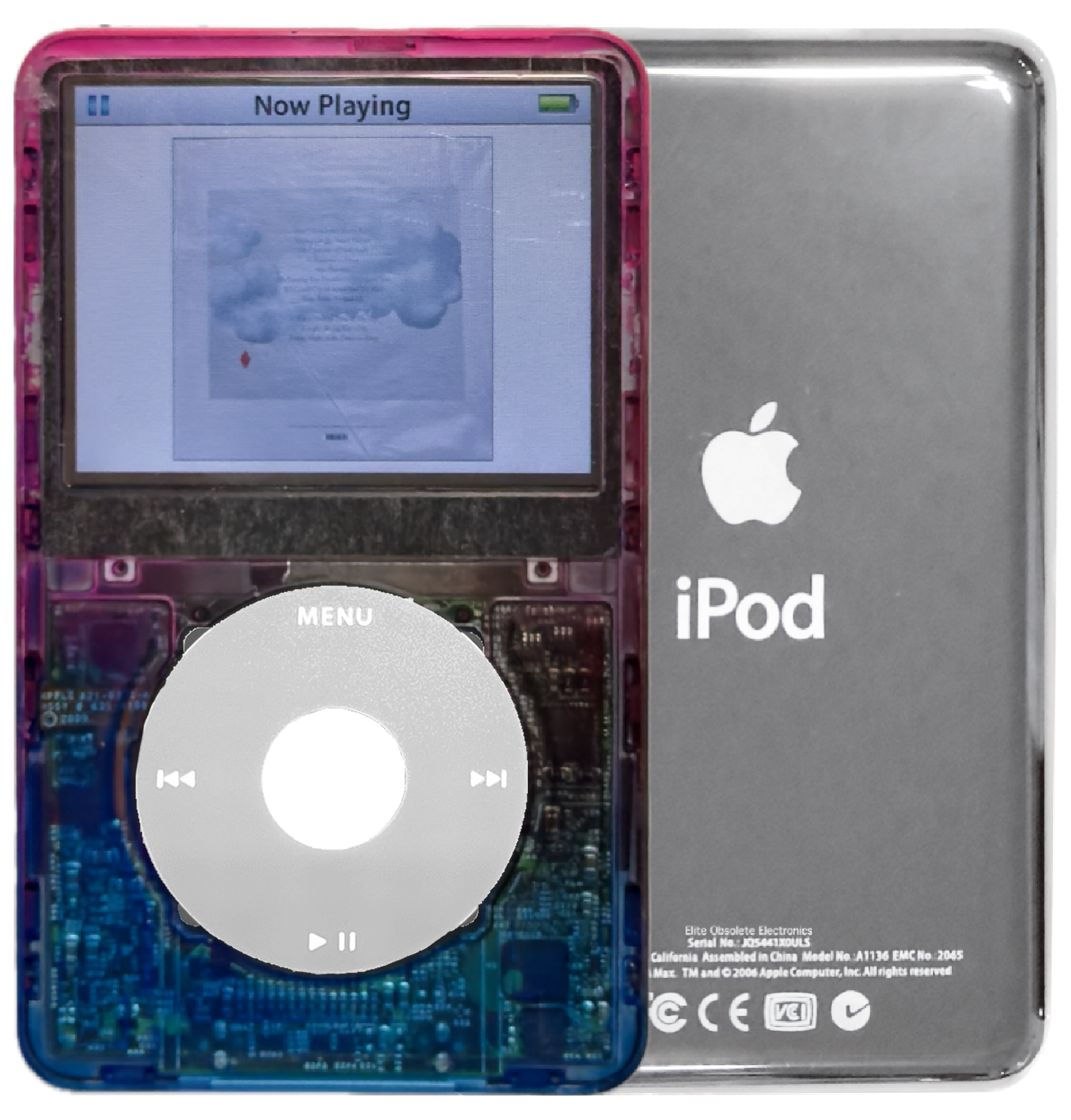 New Apple iPod Video Classic 5th & 5.5 Enhanced Atomic Nebula / Grey / White (Silver)