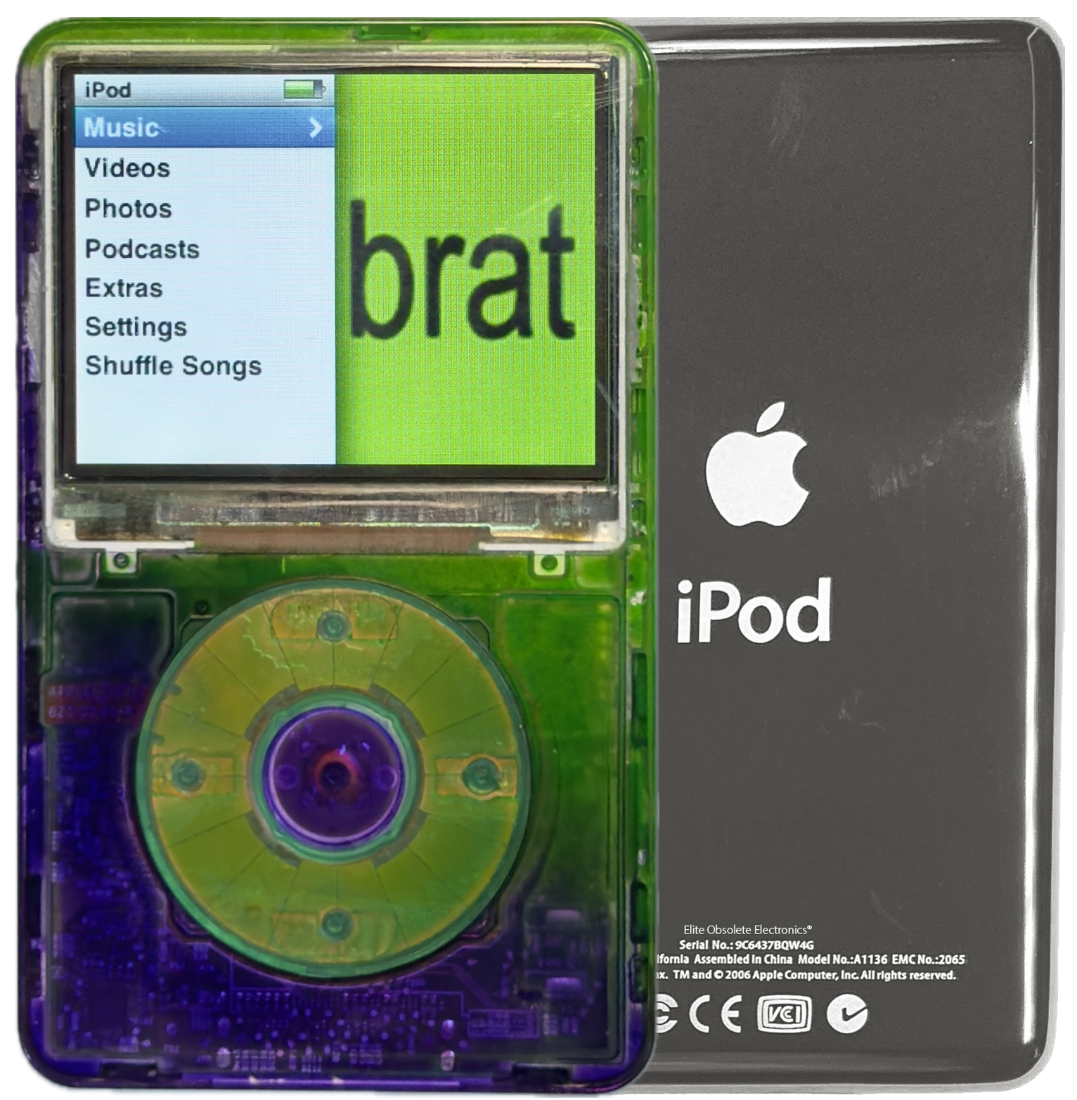 New Apple iPod Classic 6th & 7th Generation Atomic Sour Grape / Atomic Clover / Atomic Purple (Silver)