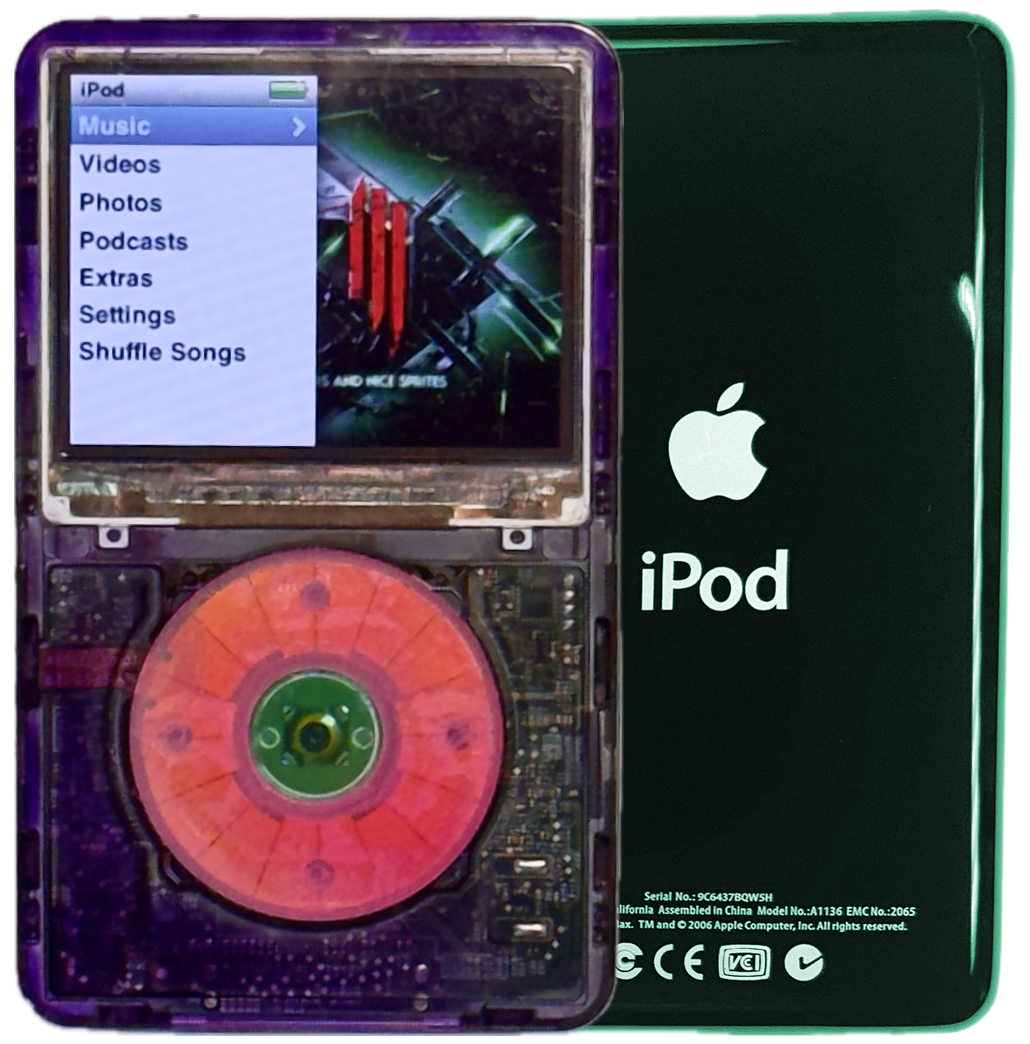 New Apple iPod Classic 6th & 7th Generation Atomic Purple Smoke / Atomic Bubblegum / Atomic Clover (Green)