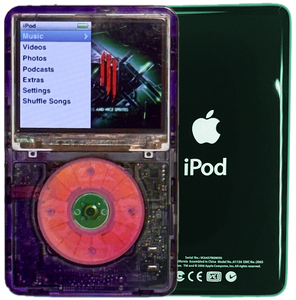 New Apple iPod Classic 6th & 7th Generation Atomic Purple Smoke / Atomic Bubblegum / Atomic Clover (Green)