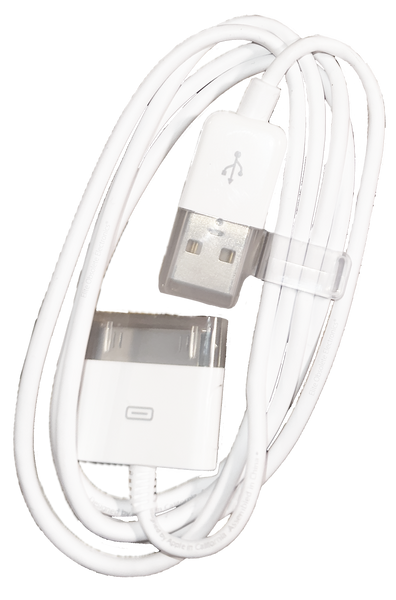 Original ‘Squeeze’ Apple 30-Pin USB Charge Sync & Audio Cable for iPod New & Used M9569G/A
