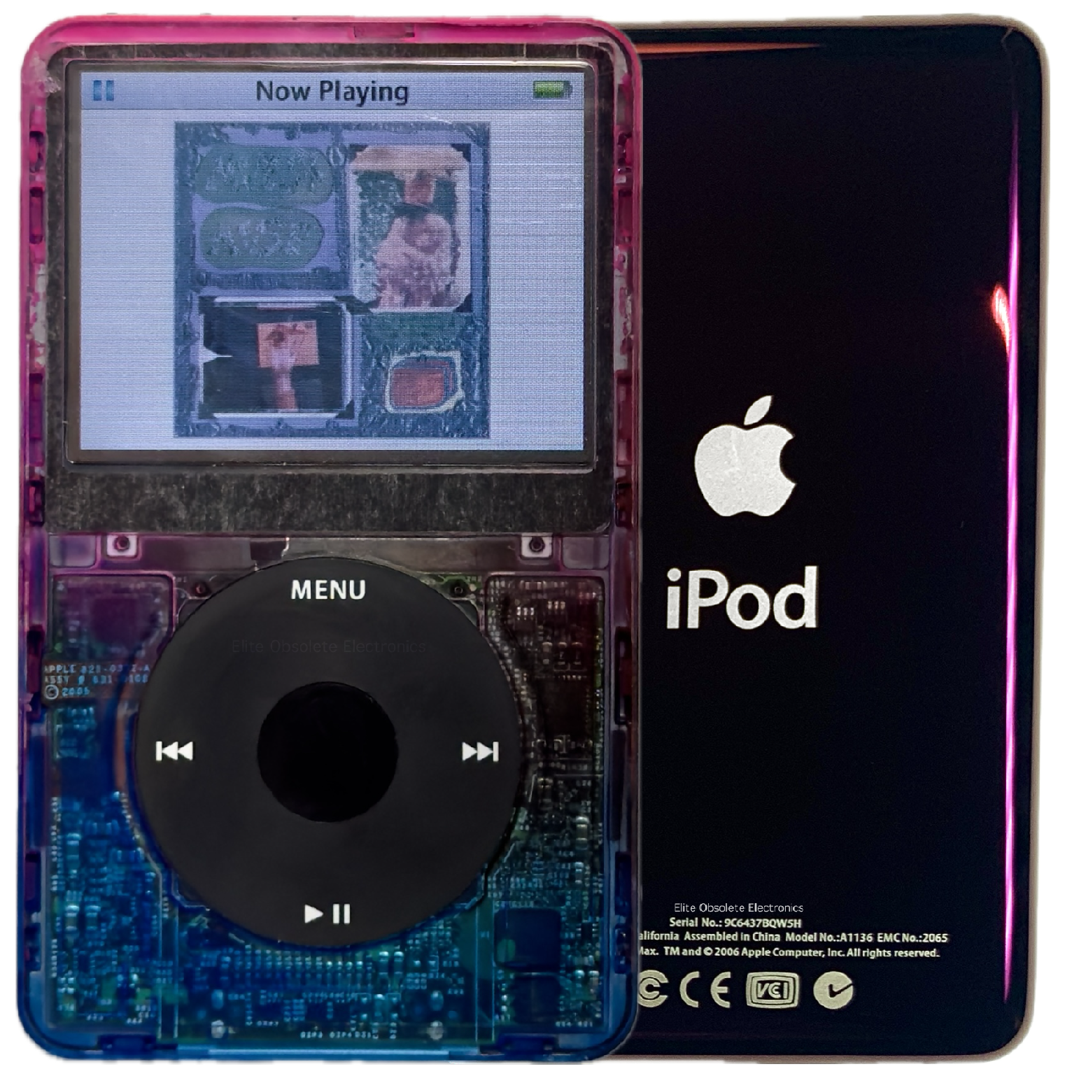 New Apple iPod Video Classic 5th & 5.5 Enhanced Atomic Nebula / Black / Black (Wine)