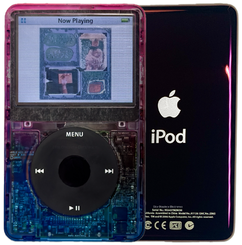 New Apple iPod Video Classic 5th & 5.5 Enhanced Atomic Nebula / Black / Black (Wine)