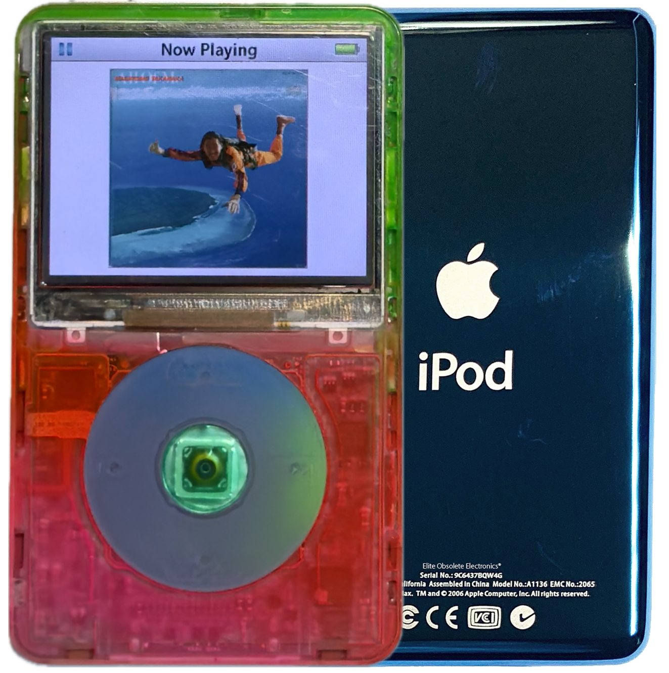 New Apple iPod Video Classic 5th & 5.5 Enhanced Atomic Watermelon / Polychrome / Atomic Clover (Aqua)