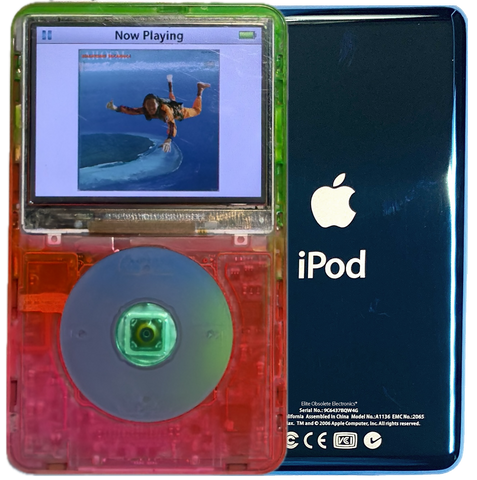 New Apple iPod Video Classic 5th & 5.5 Enhanced Atomic Watermelon / Polychrome / Atomic Clover (Aqua)