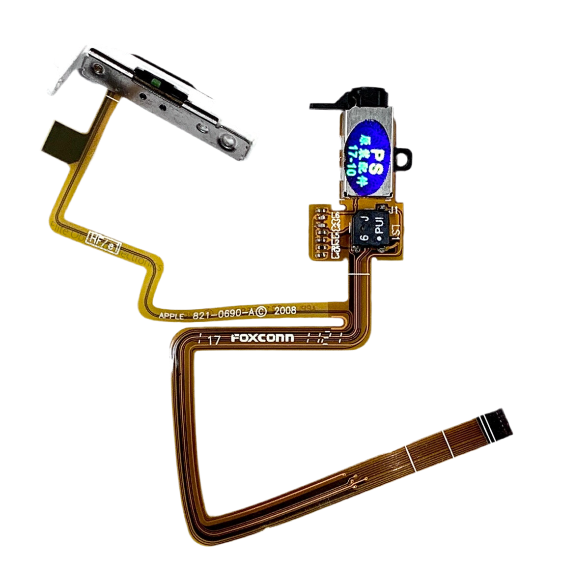 Thin Black Audio Headphone Jack & Hold Switch for Apple iPod Video 5th 5.5 & iPod Classic 6th 7th A1136 A1238