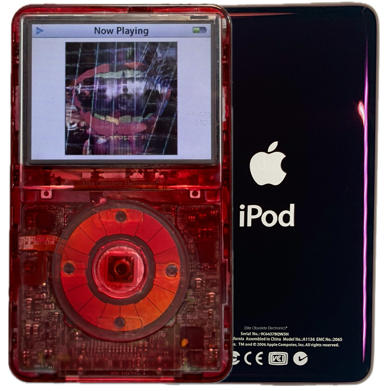 New Apple iPod Video Classic 5th & 5.5 Enhanced Red Atomic Ruby / Atomic Ruby / Atomic Ruby (Wine)