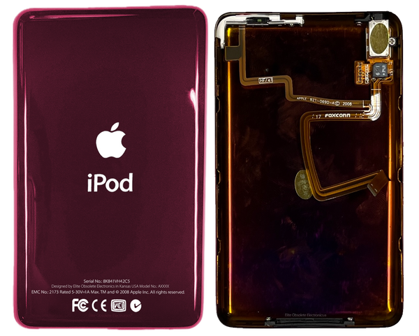 Thick Red Wine Universal Backplate for Apple iPod Video 5th 5.5 A1136 & iPod Classic 6th 7th A1238