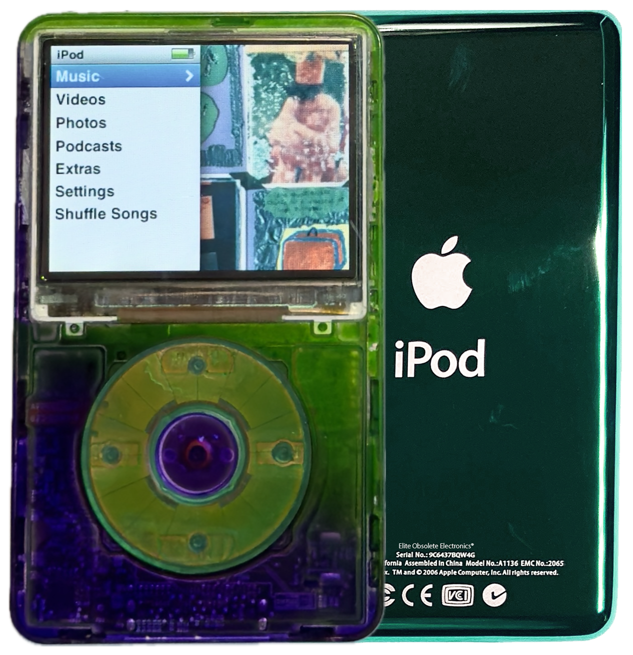 New Apple iPod Classic 6th & 7th Generation Atomic Sour Grape / Atomic Clover / Atomic Purple (Green)