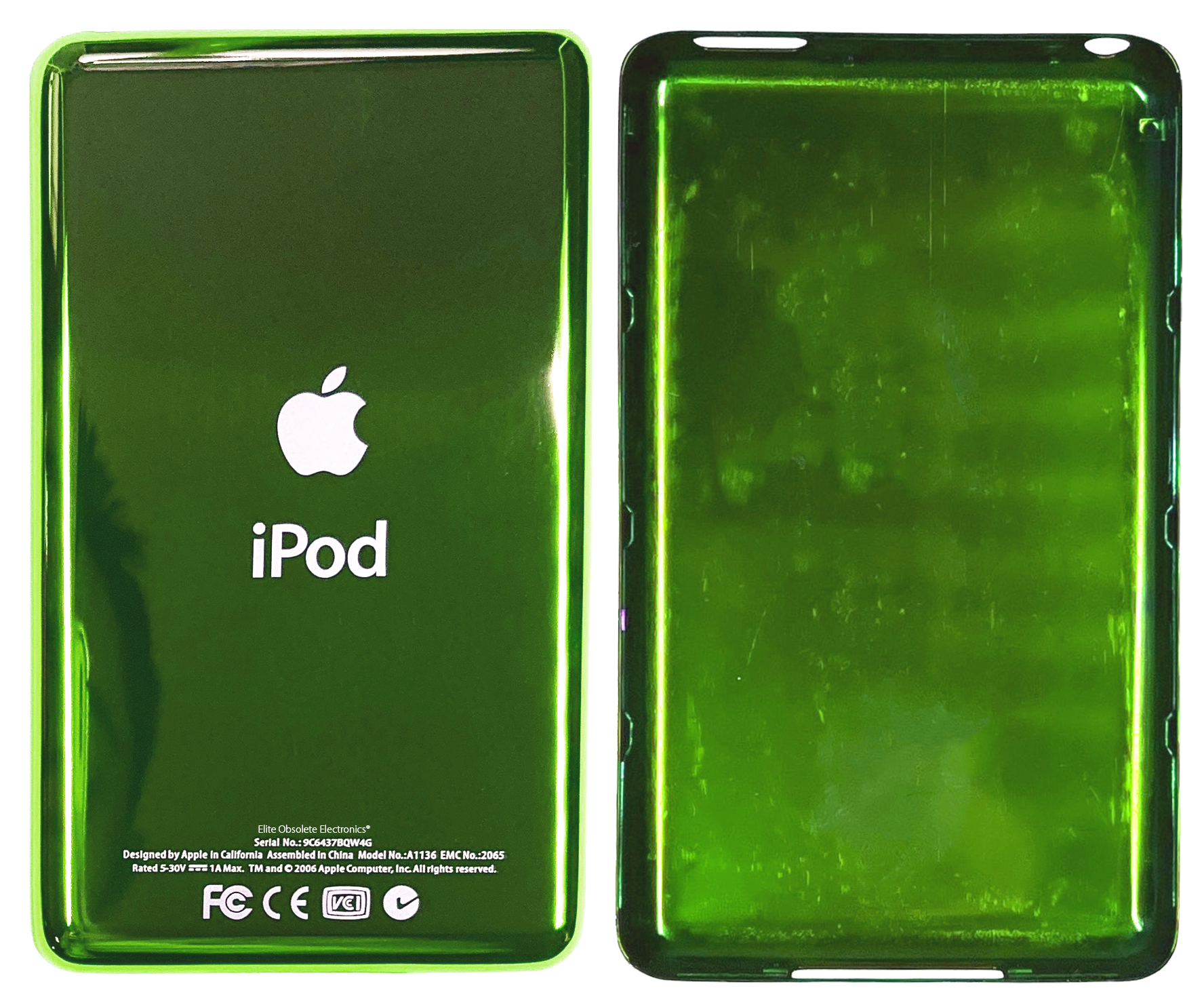 Thin Toxic Green Universal Backplate for Apple iPod Video 5th 5.5