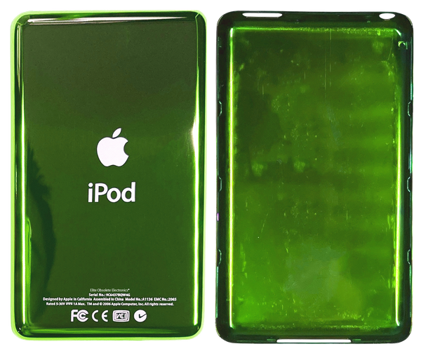 Thick Toxic Green Universal Backplate for Apple iPod Video 5th 5.5 Enhanced A1136 & iPod Classic 6th 7th A1238
