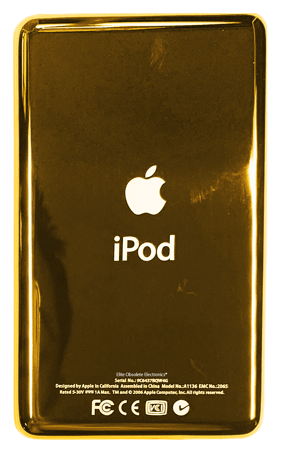 Thin Gold Universal Backplate for Apple iPod Video 5th 5.5 A1136