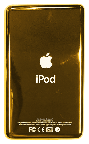 Thin Gold Universal Backplate for Apple iPod Video Classic 5th 5.5 6th 7th