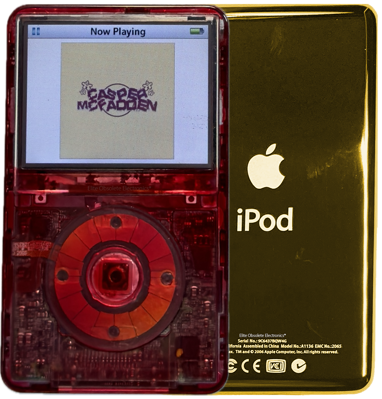 New Apple iPod Video Classic 5th & 5.5 Enhanced Red Atomic Ruby / Atomic Ruby / Atomic Ruby (Gold)