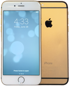 Rare Apple iPhone 6 64GB Custom Gold & White iOS 10.0.2 MG652LL/A A1549 Refurbished New Battery