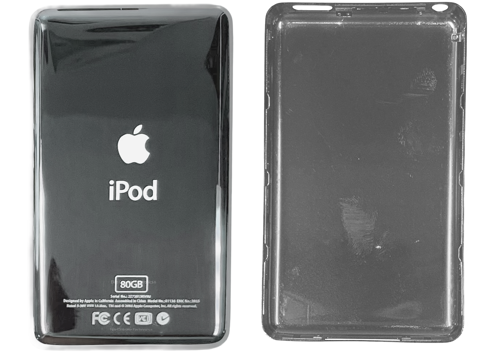 Thick 80GB Silver Chrome Backplate for Apple iPod Video 5th 5.5 Thick 80GB Silver Chrome Backplate for Apple iPod Video 5th 5.5