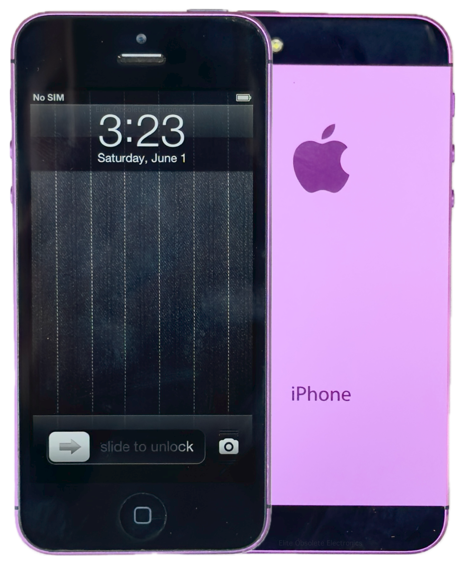 Refurbished Apple iPhone 5 16GB Purple & Black Custom Rare iOS 6.1.3 New Battery