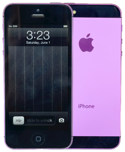 Refurbished Apple iPhone 5 16GB Purple & Black Custom Rare iOS 6.1.3 New Battery