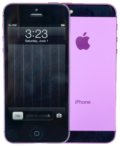 Refurbished Apple iPhone 5 16GB Purple & Black Custom Rare iOS 6.1.3 New Battery