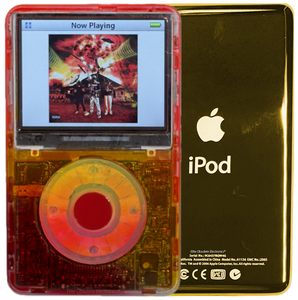 New Apple iPod Video Classic 5th & 5.5 Enhanced Atomic Fireball / Atomic Peach Ring / Red (Gold)