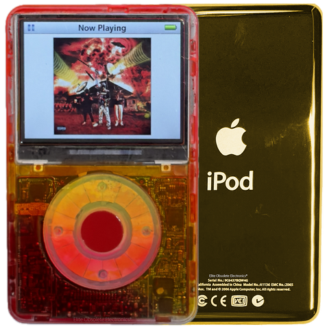 New Apple iPod Video Classic 5th & 5.5 Enhanced Atomic Fireball / Atomic Peach Ring / Red (Gold)