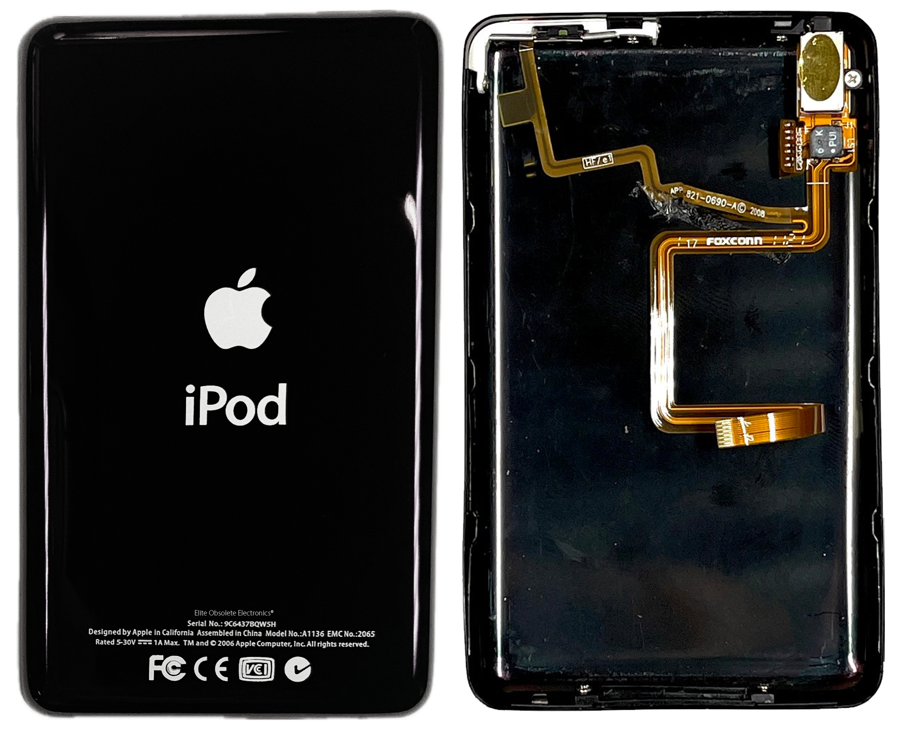 Thin Universal Black Chrome Backplate for Apple iPod Video 5th 5.5