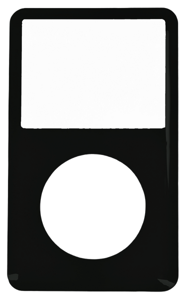 Black Faceplate For Apple iPod Classic 6th 7th Generation Plastic A1238