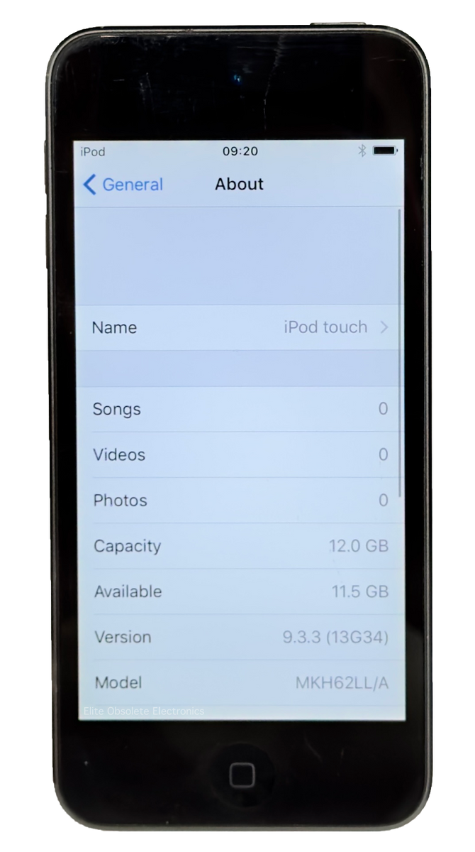 Rare iOS 9 Apple iPod Touch 6th Generation Space Gray – Elite Obsolete ...