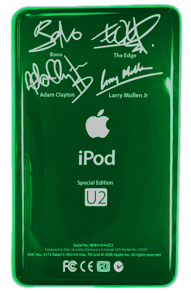Emerald Green Thin U2 Special Edition Backplate for Apple iPod Video 5th 5.5 A1136 & iPod Classic 6th 7th A1238