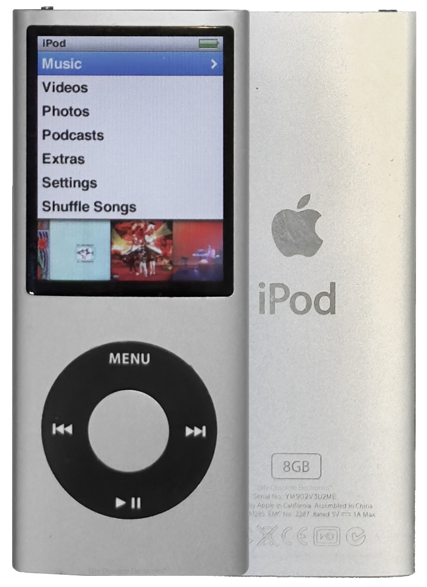 Refurbished Apple iPod Nano 4th Generation 8GB 16GB Silver & Black Refurbished Apple iPod Nano 4th Generation 8GB 16GB Silver & Black