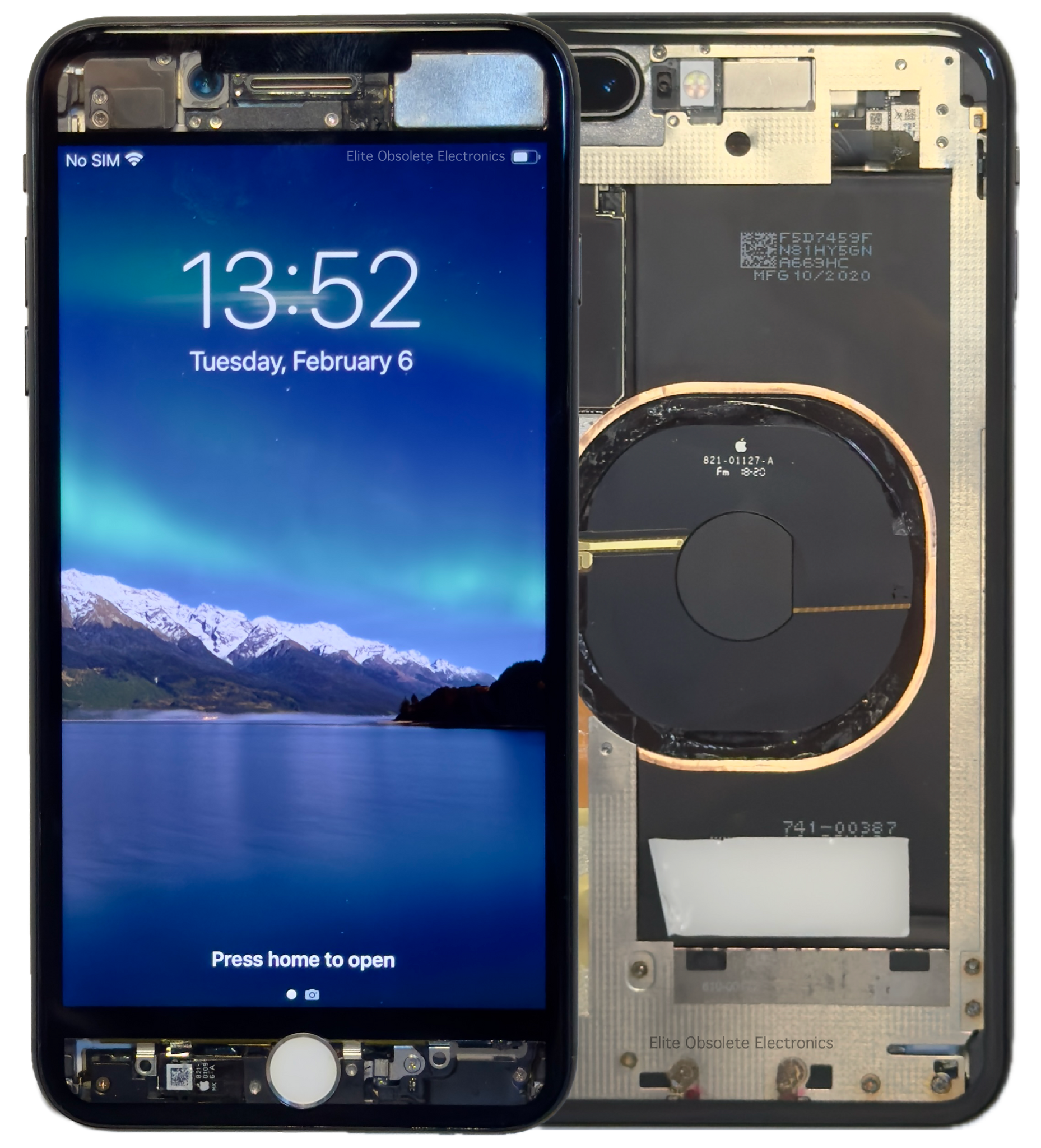 256GB Apple iPhone 8 Plus Custom Refurbished Transparent Factory Unlocked MQ8X2LL/A