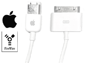 Original Apple 30-Pin to FireWire 400 Charge & Sync Cable for iPod Used