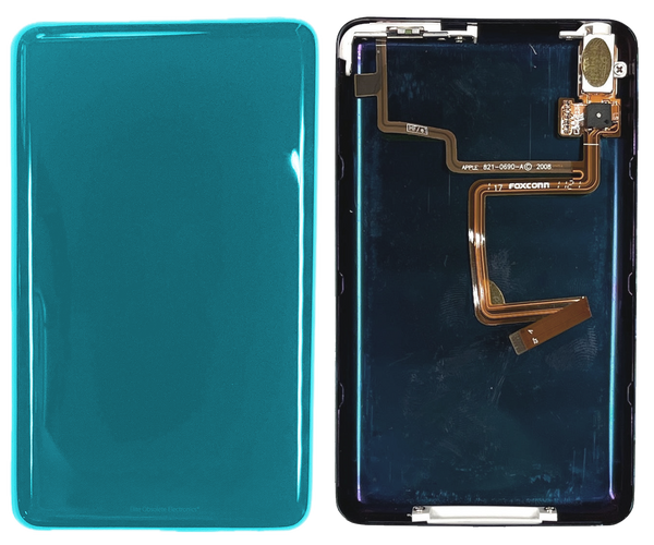 Thin Ocean Blue Fully Blank Backplate for Apple iPod Classic 6th 7th & iPod Video 5th 5.5 Enhanced