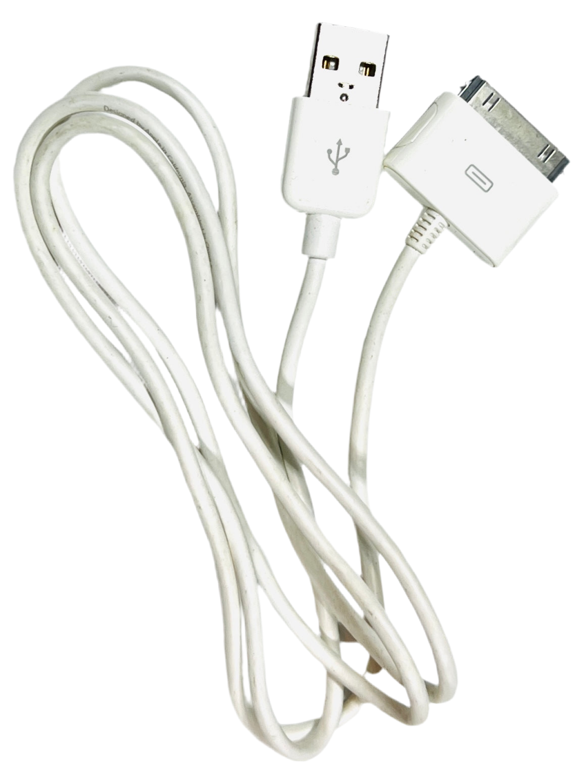 Original ‘Squeeze’ Apple 30-Pin USB Charge Sync & Audio Cable for iPod New & Used M9569G/A