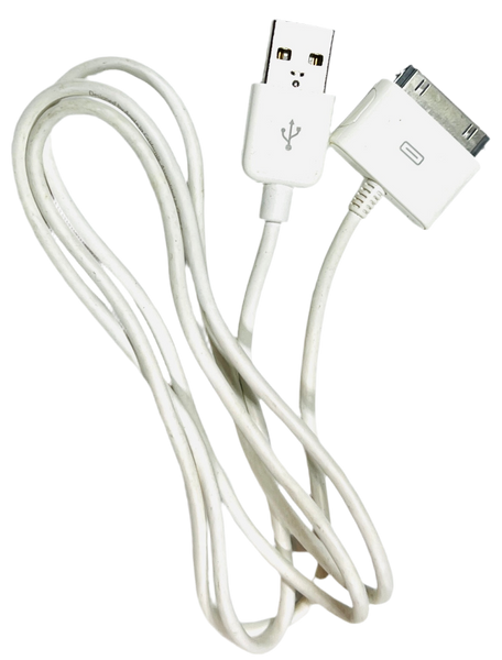 Original ‘Squeeze’ Apple 30-Pin USB Charge Sync & Audio Cable for iPod New & Used M9569G/A