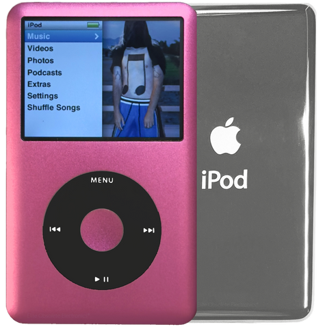 New Apple iPod Classic 6th & 7th Generation Pink / Black / Pink (Silver)
