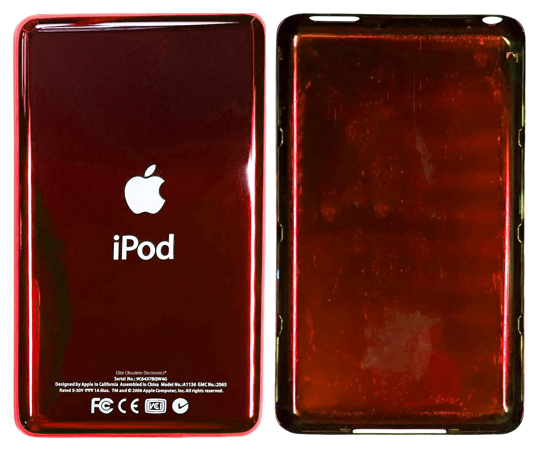 Thick Sangria Red Universal Backplate for Apple iPod Classic 6th 7th & iPod Video 5th 5.5 Enhanced