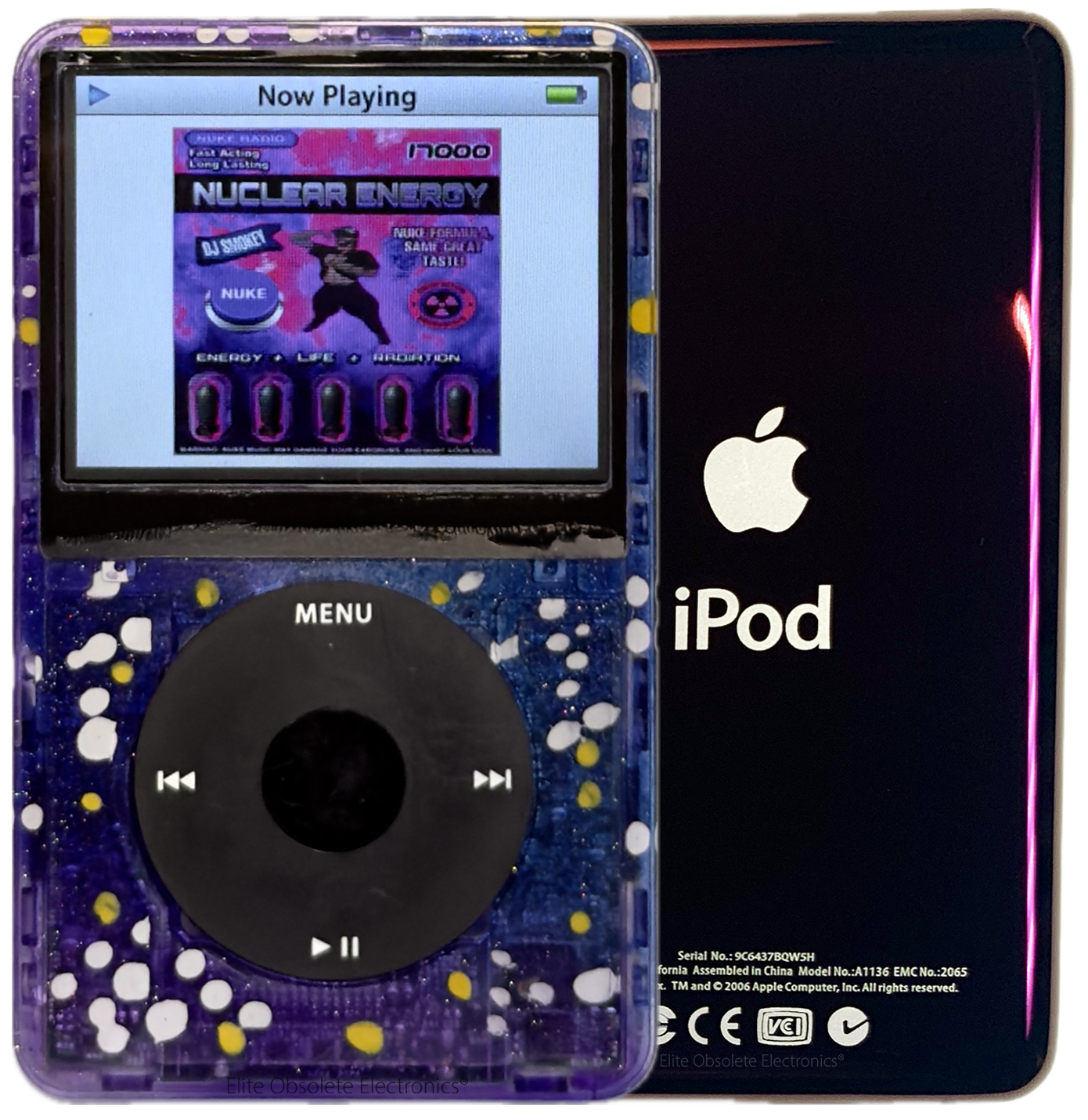 New Apple iPod Video Classic 5th & 5.5 Enhanced Atomic Midnight Stargaze / Black / Black (Wine)