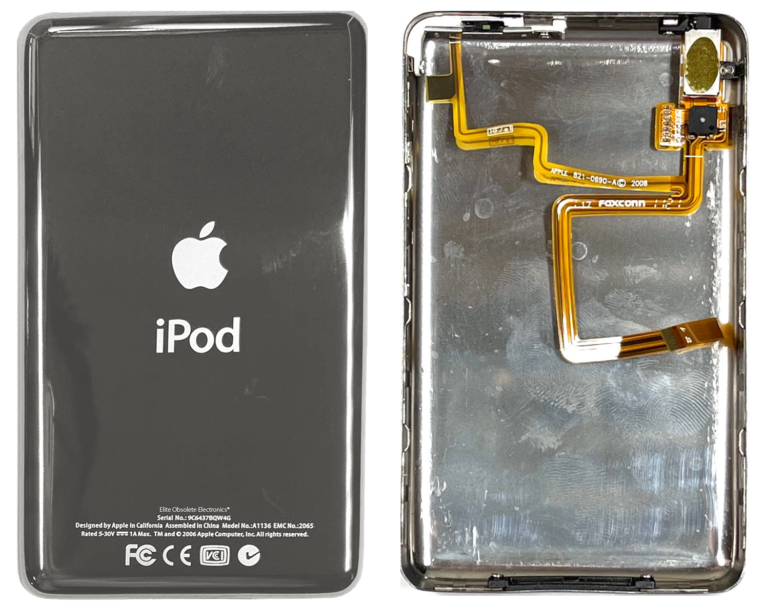 New Thin Universal Silver Chrome Backplate for Apple iPod Video