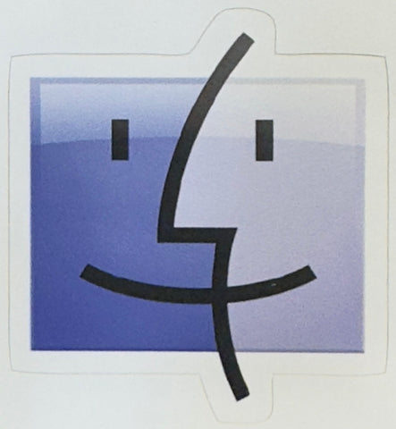 Aqua Era Finder Mac OS X Sticker (2” x 2.2”)