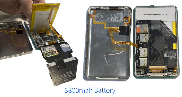 3800mah 'Thin Model' Extended Capacity Battery for Apple iPod Classic / Video 5.5 6th 7th