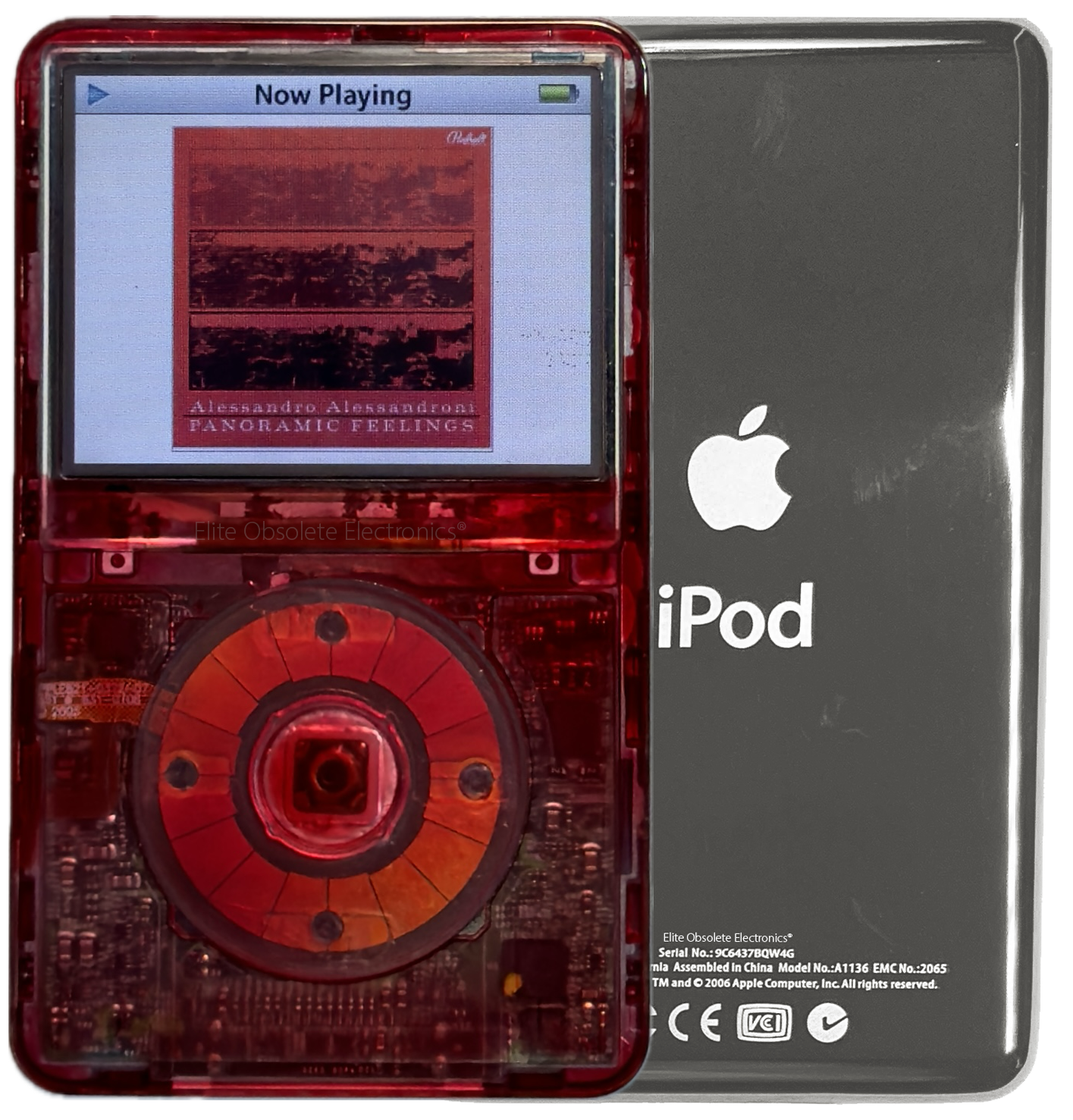 New Apple iPod Video Classic 5th & 5.5 Enhanced Red Atomic Ruby / Atomic Ruby / Atomic Ruby (Silver)