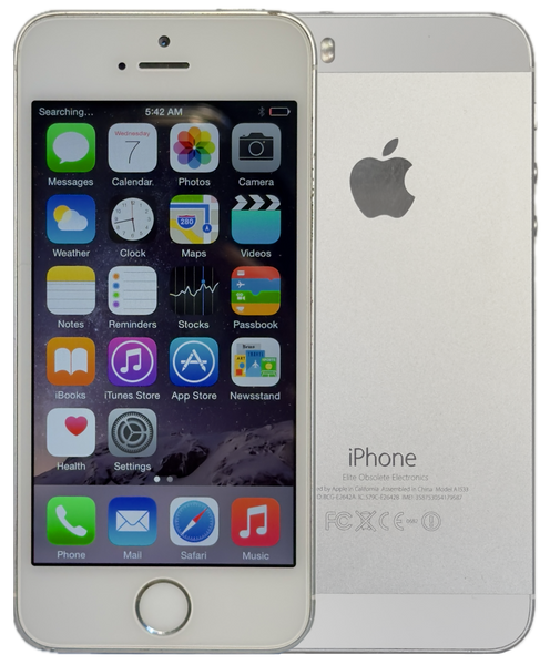Refurbished Apple iPhone 5s 16GB Silver White Rare iOS 8.3 Verizon Unlocked ME342LL/A New Battery