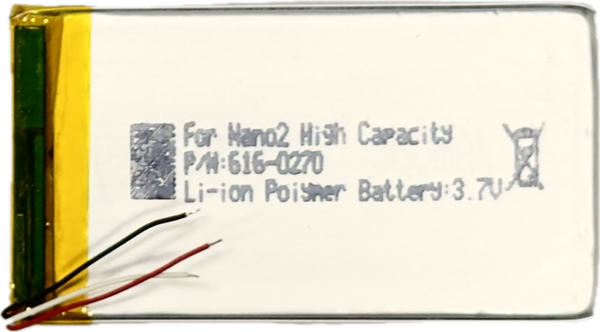 New 560mah Lithium-Ion Polymer Battery for Apple iPod Nano 2nd Generation A1199
