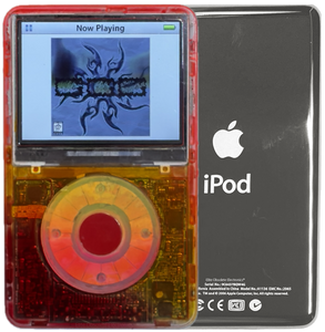 New Apple iPod Video Classic 5th & 5.5 Enhanced Atomic Fireball / Atomic Peach Ring / Red (Silver)