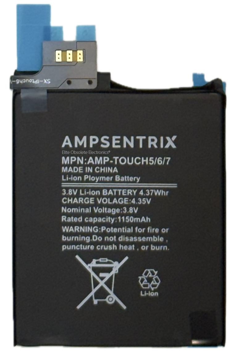 New AmpSentrix 1150mah Extended Capacity Lithium-Ion Polymer Battery for Apple iPod Touch 5th 6th 7th Generation A1421 A1509 A1574 A2178