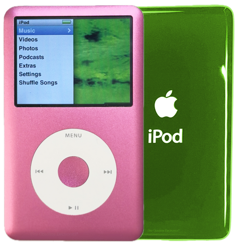 New Apple iPod Classic 6th & 7th Generation Pink / White / Pink (Toxic Green)