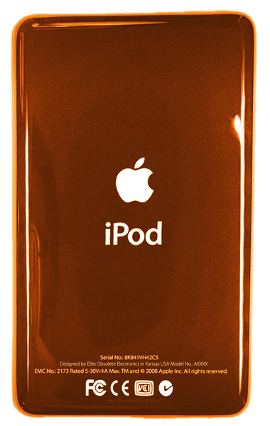 Orange Eclipse Universal Thick Backplate for Apple iPod Video 5th 5.5 A1136 & iPod Classic 6th 7th A1238