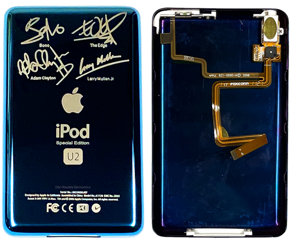 Thin Aqua Blue U2 Special Edition Backplate for Apple iPod Video 5th 5.5 A1136 & iPod Classic 6th 7th A1238