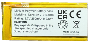 New 250mah Lithium Polymer Battery for Apple iPod Nano 4th Generation